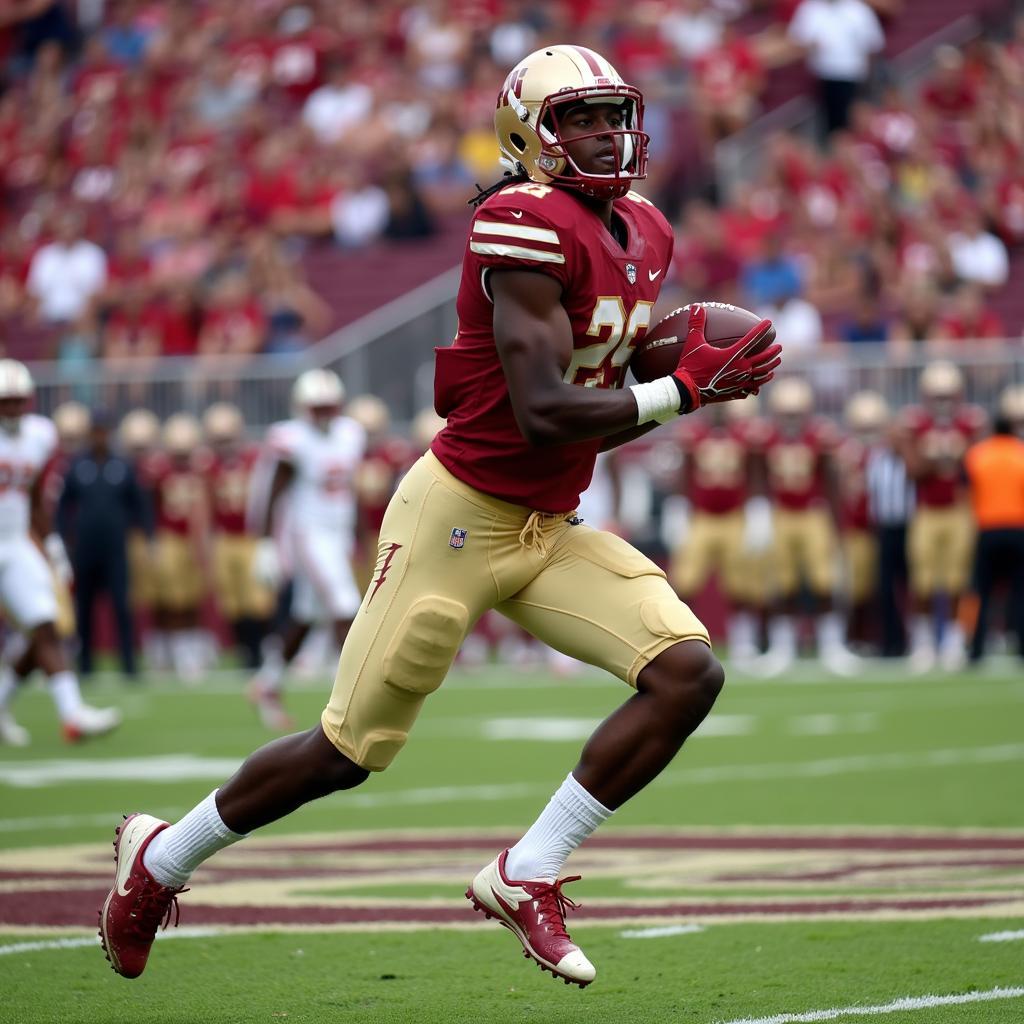 Zay Flowers in action during his time at Boston College