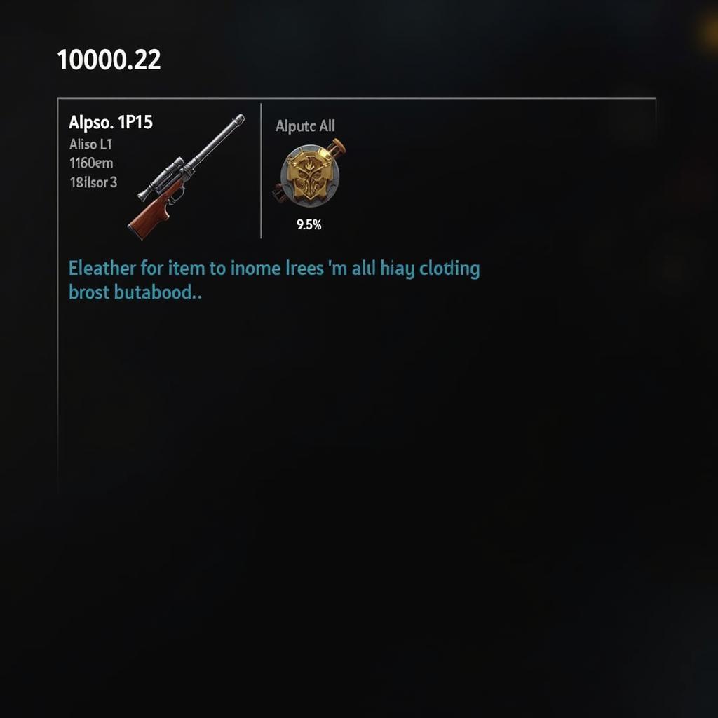 10000 22 In-Game Item Code Example