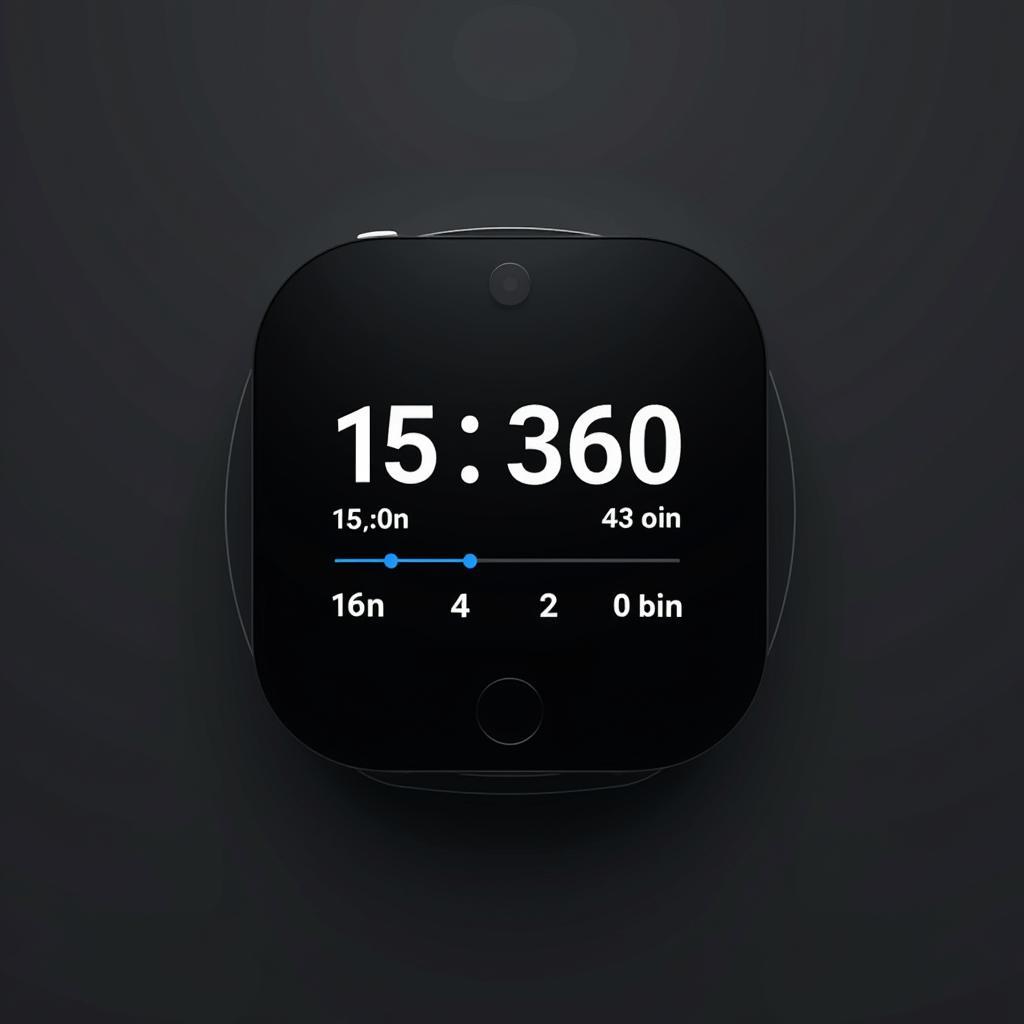 Clock Timer Displaying 4 Hours and 16 Minutes (15,360 Seconds)