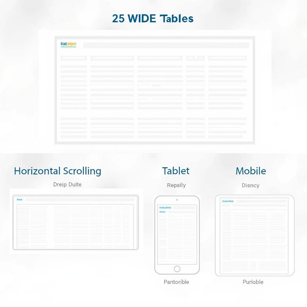 Responsive Design for a 25 Wide Table