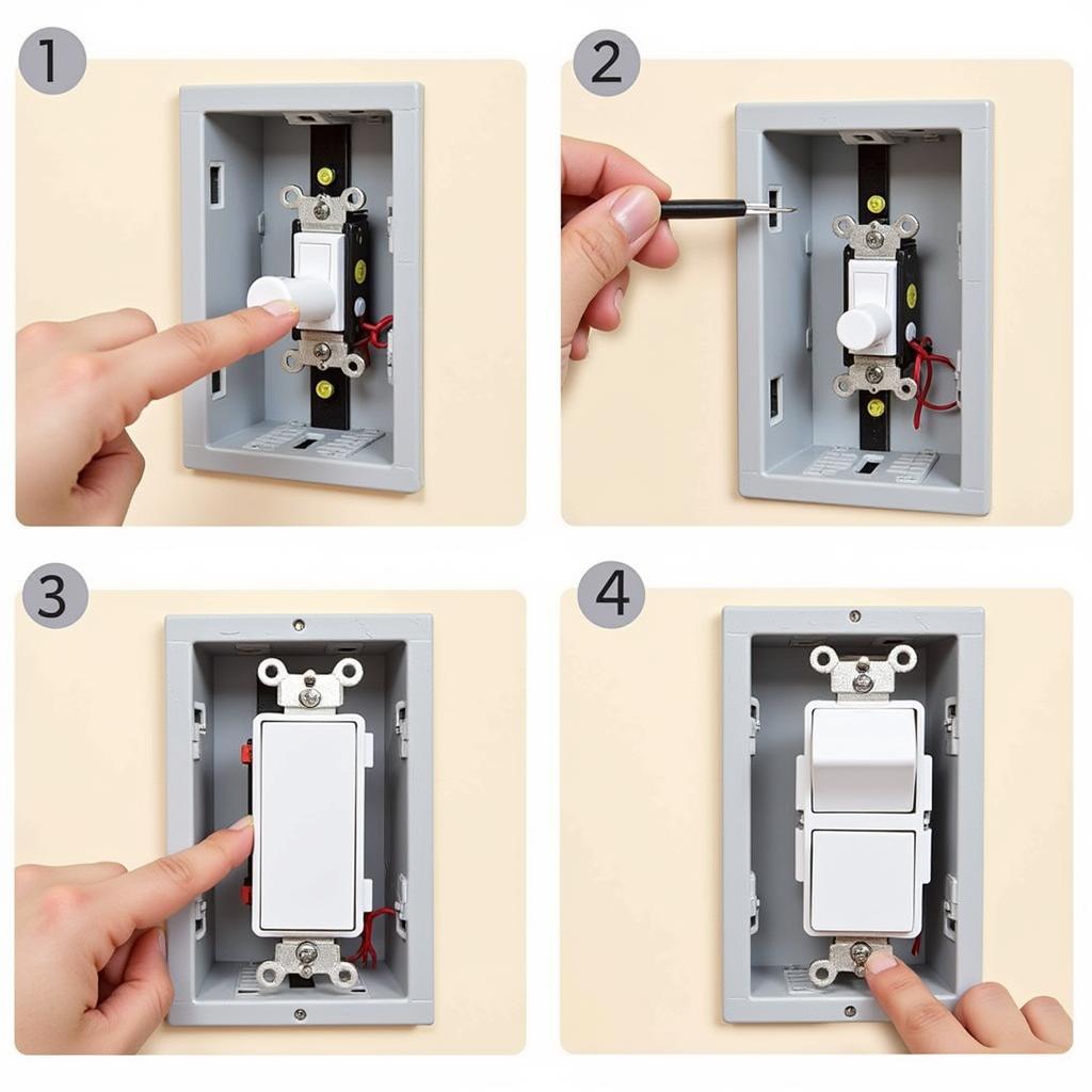 Installing a 3-way stacked switch in a wall box