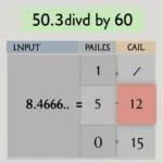 508 seconds to minutes conversion calculator showing the calculation of 508/60 = 8.47 minutes