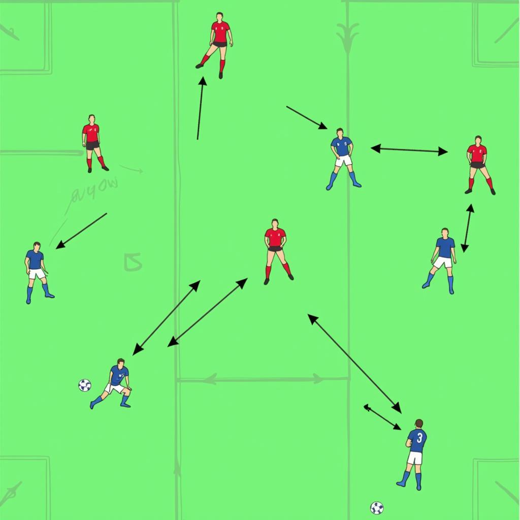 5v5 Soccer Team Formation Diagram