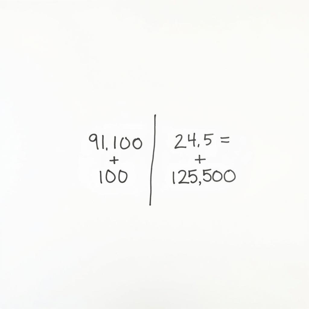 Simplified calculations with 91,100 using rounding.