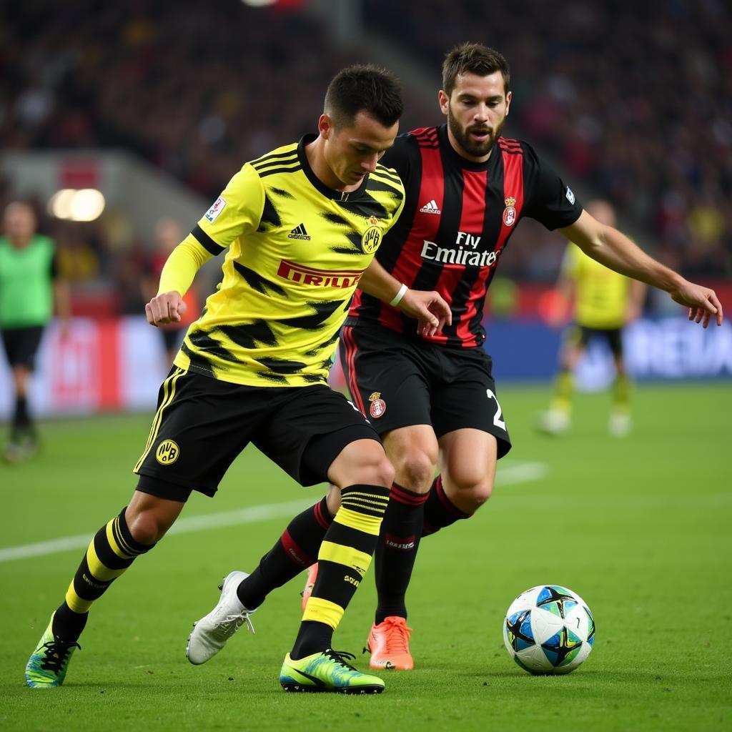 AC Milan Struggles Against Dortmund's Midfield Dominance