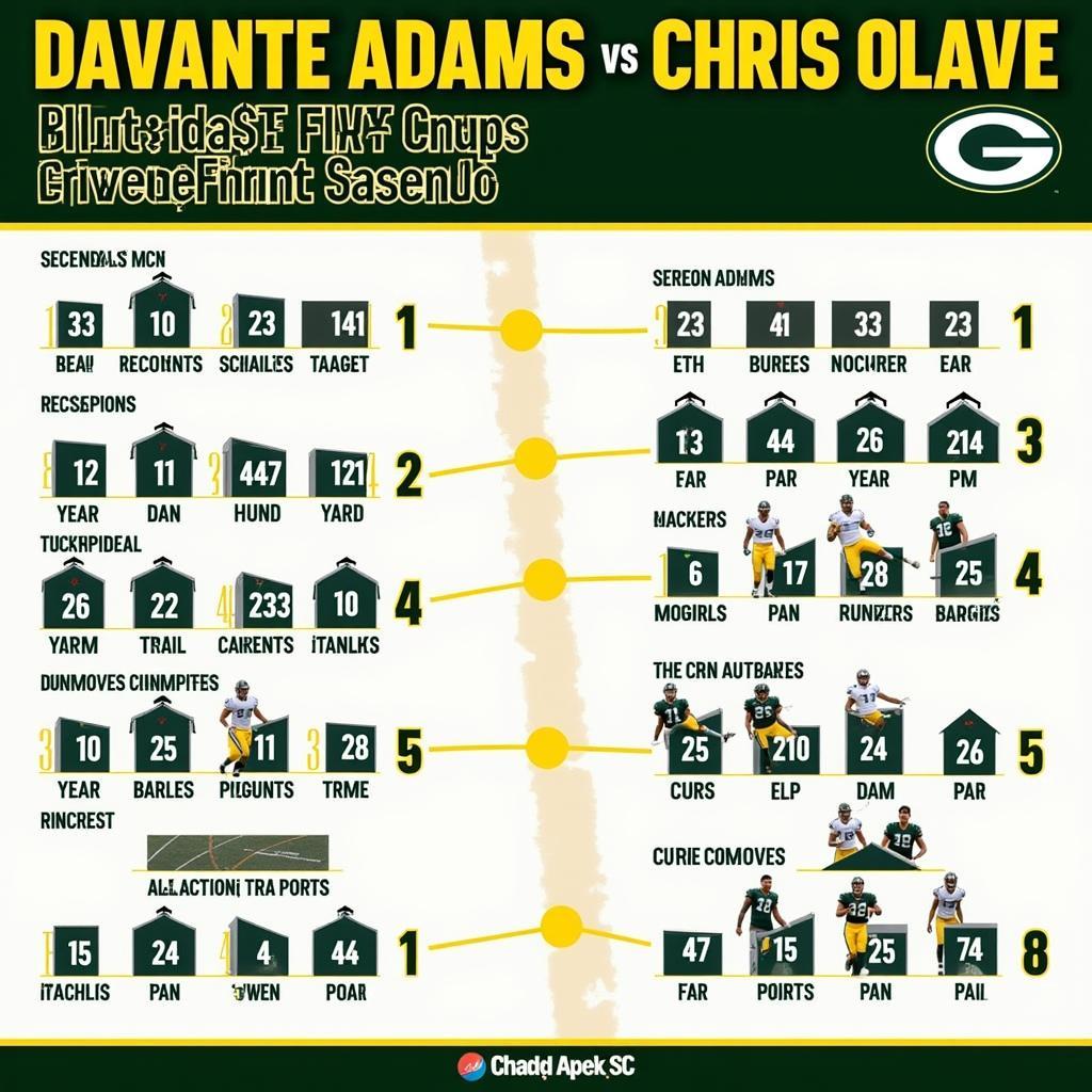 Adams vs. Olave Receiving Stats Comparison