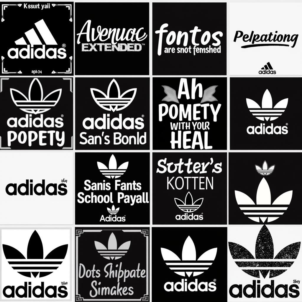 Adidas Font Examples on Social Media