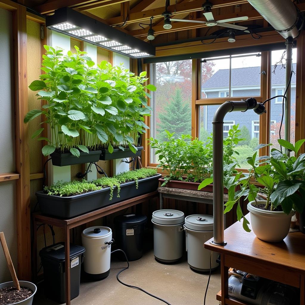 Advanced Basement Greenhouse Hydroponic System