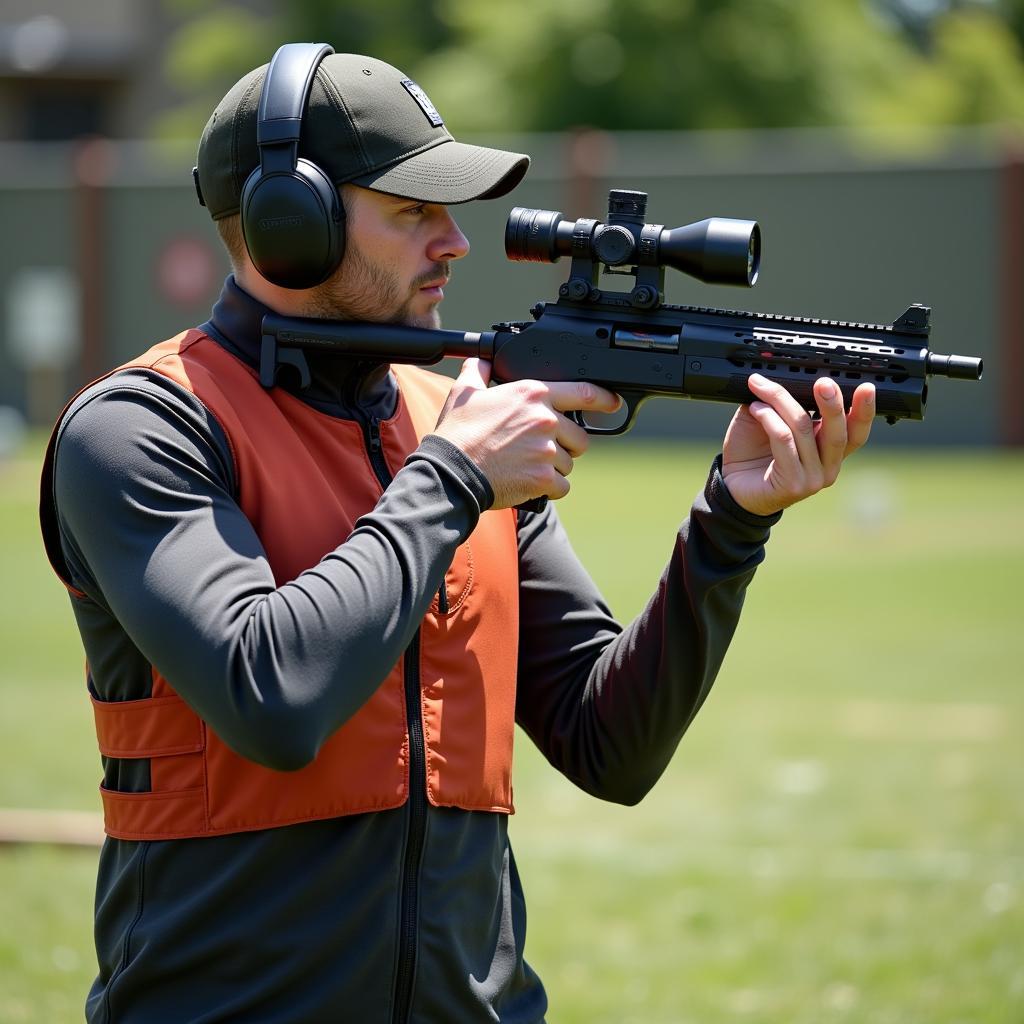 Alex Martin during a training session