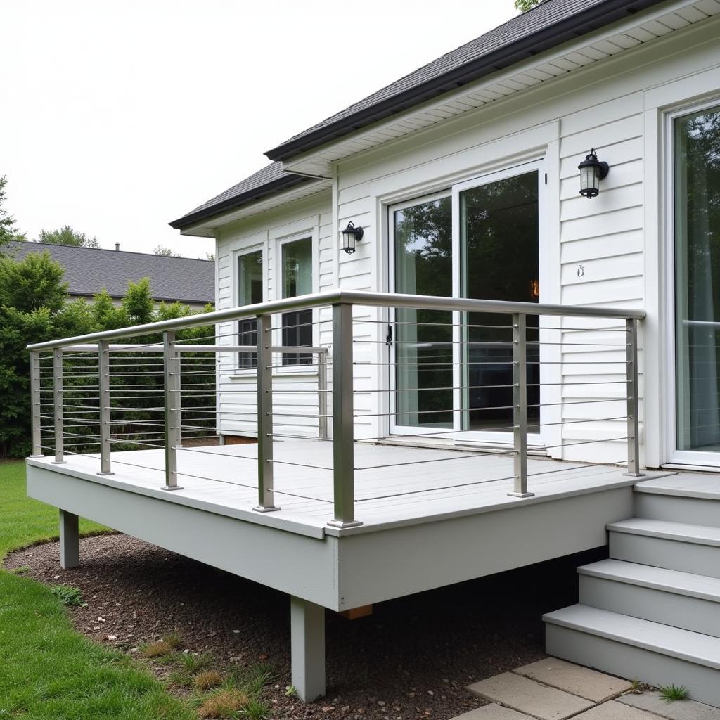 Sleek Aluminum Railing Platform for a Modern Home