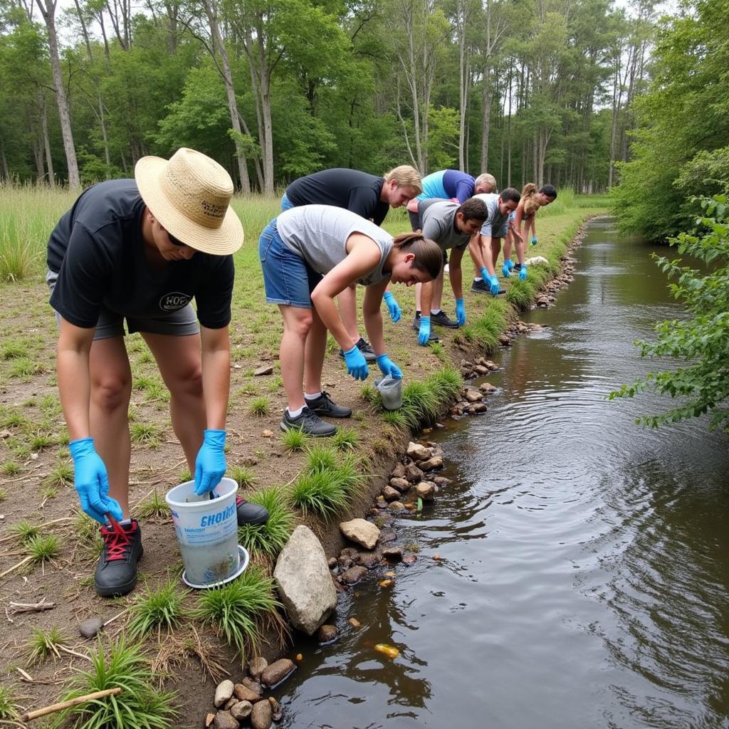 Angelfish Creek Conservation Efforts - Volunteers Cleaning Up