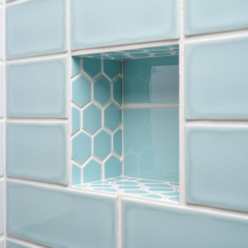 Angled Tile Shower Niche