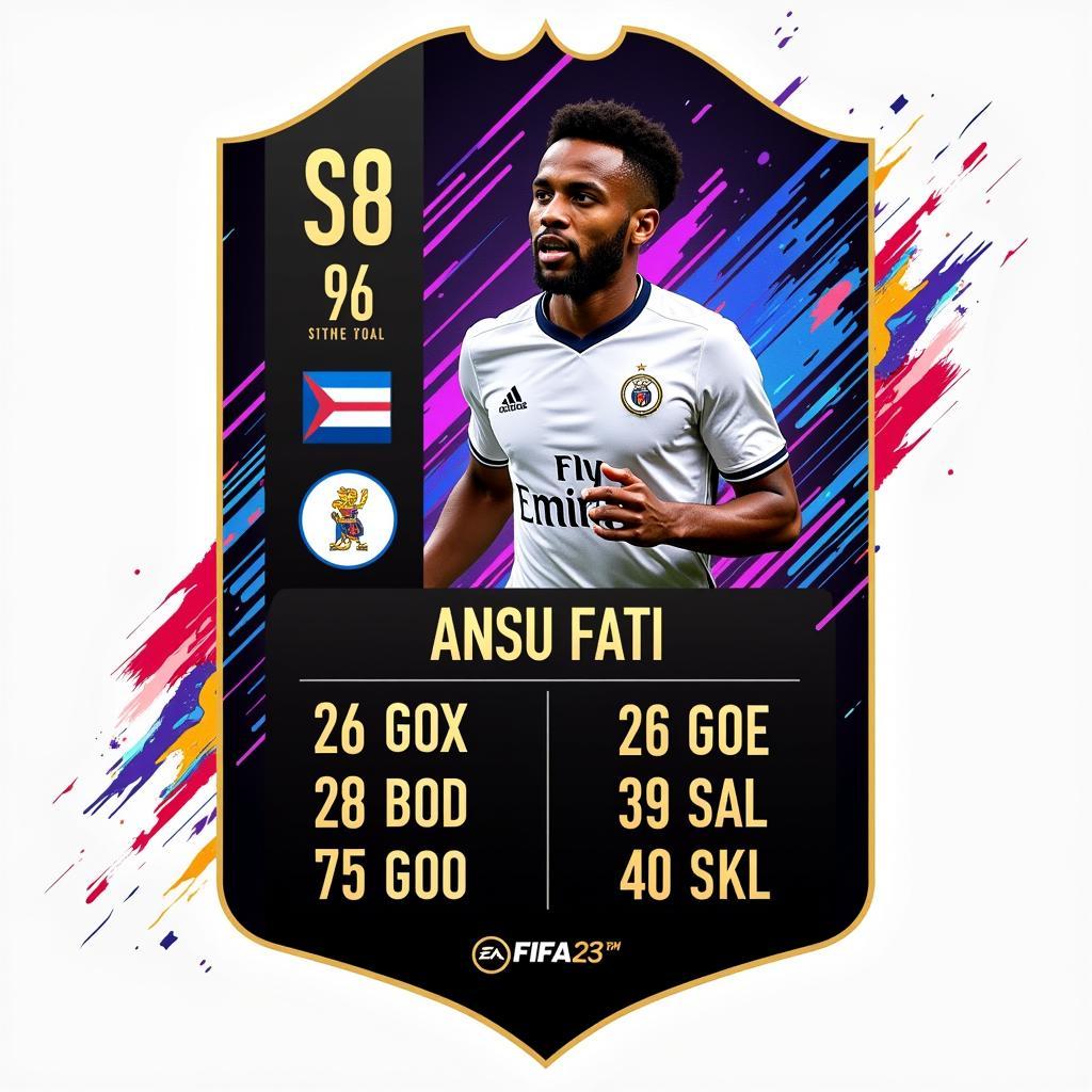 Ansu Fati FIFA 23 Card Stats