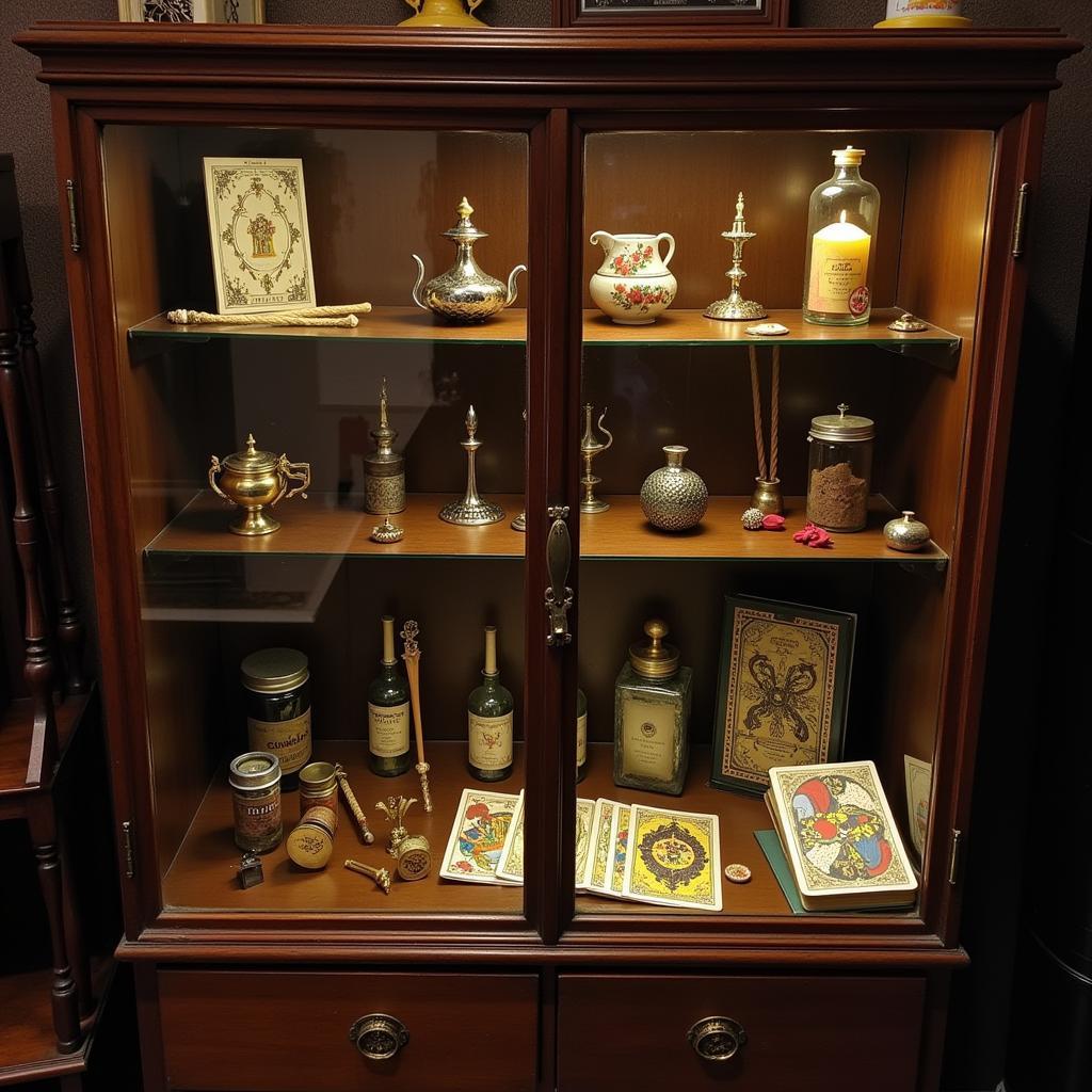 Display of Antique Magic Collection