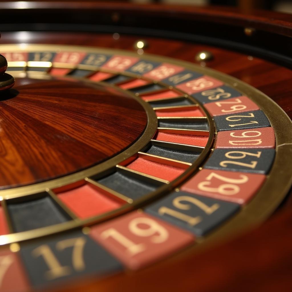 Antique Wooden Roulette Wheel Craftsmanship