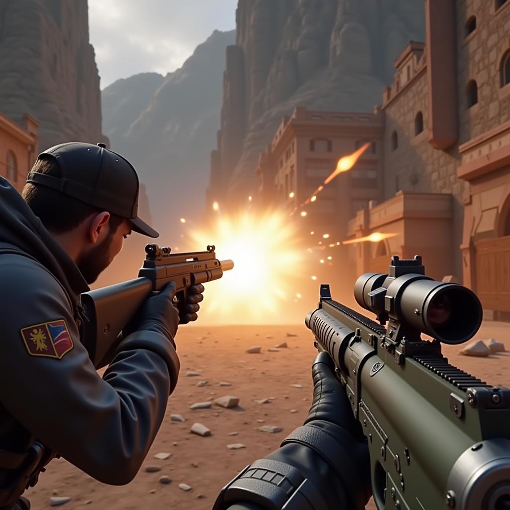 Apex 10 Reloader in action: A player uses the reloader mid-firefight, gaining a crucial advantage.