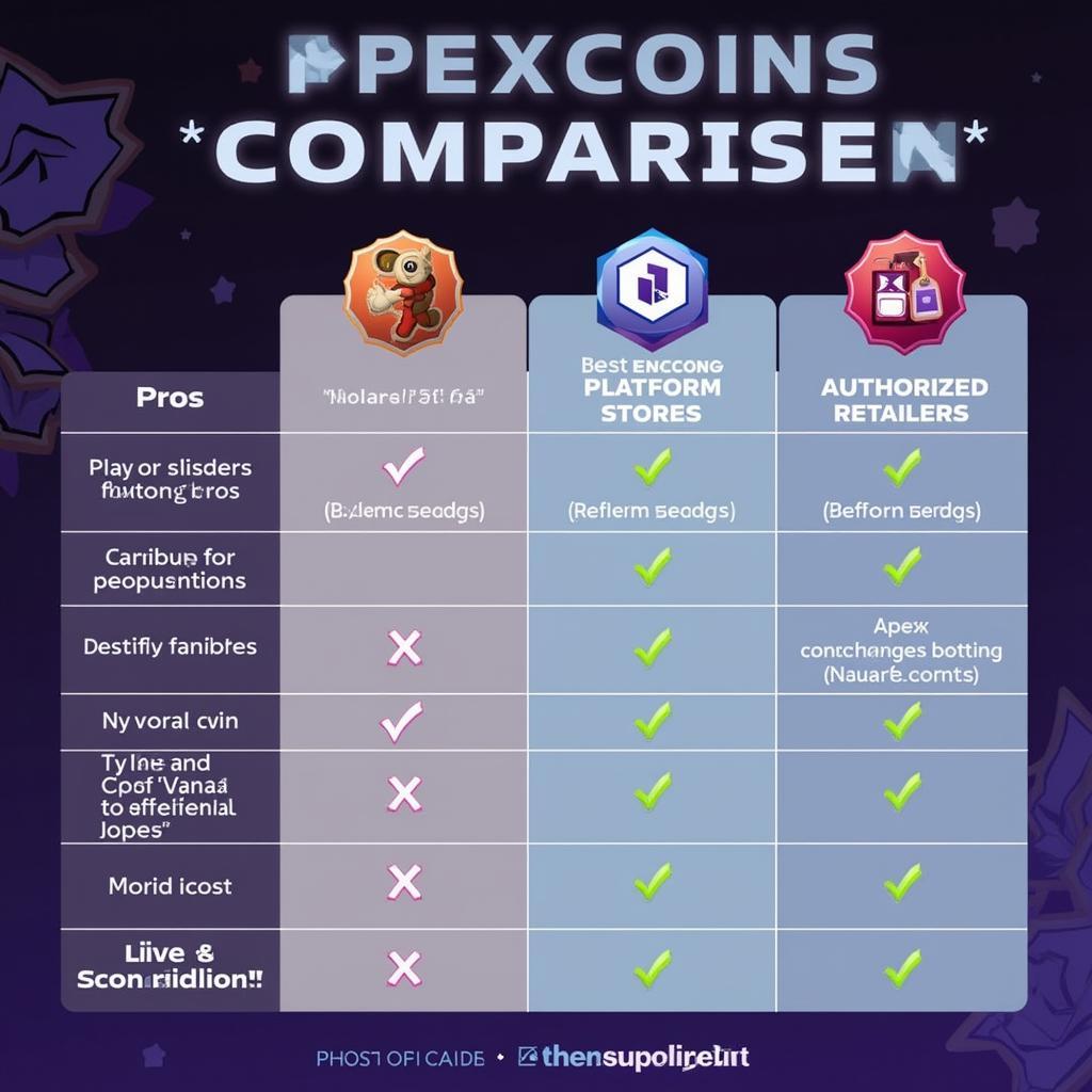 Apex Coins Purchase Options Comparison