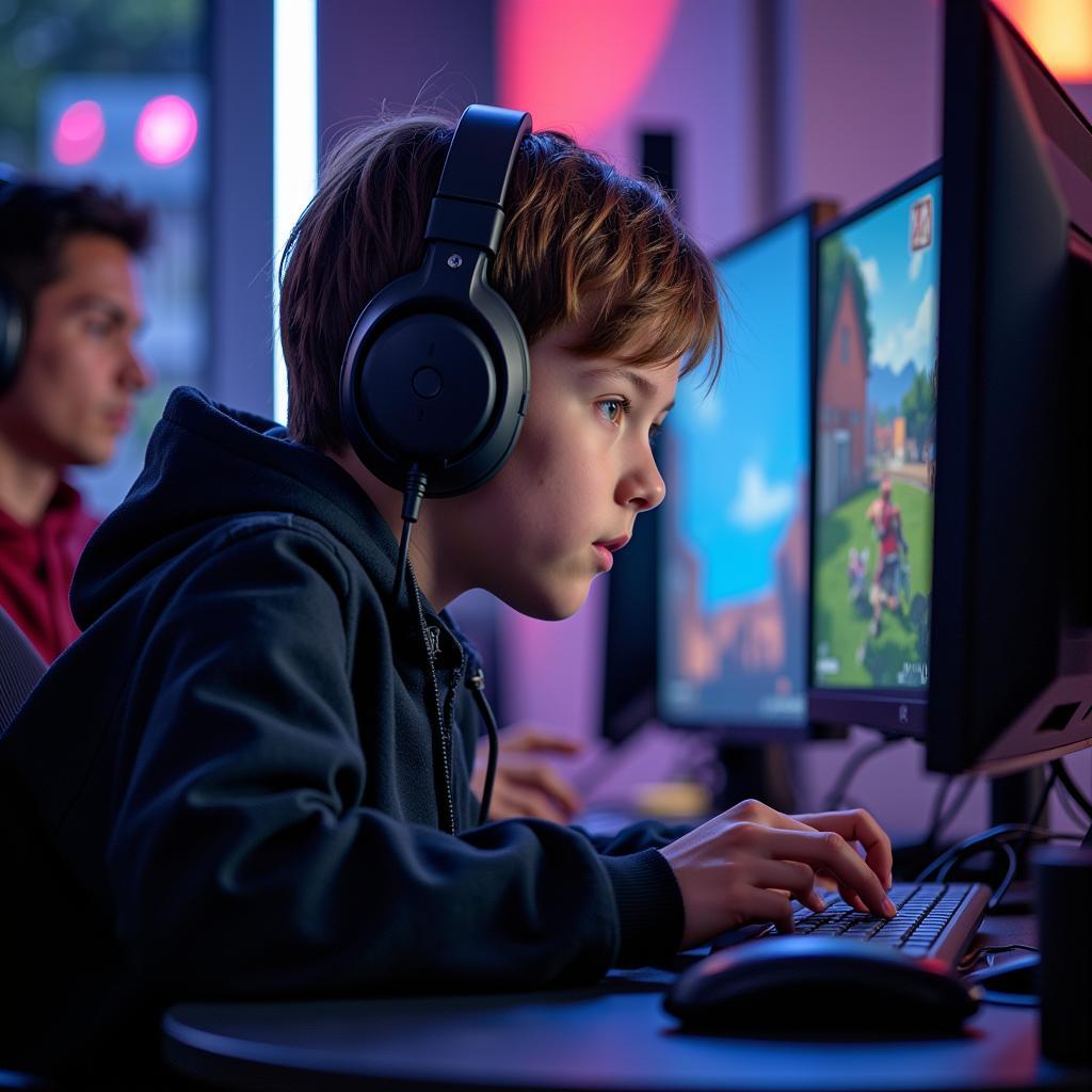 Apex Youth Gamer Practicing