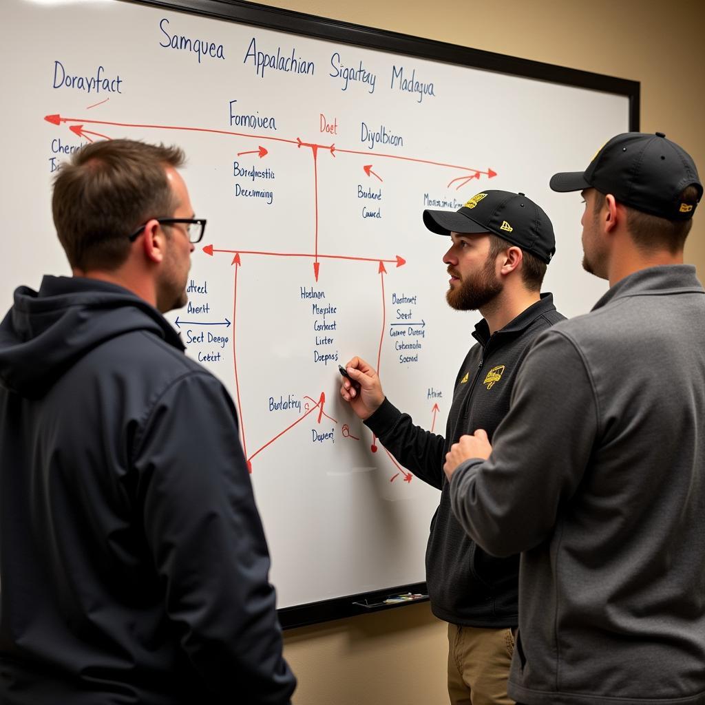 Appalachian State Football Coach Discussing Strategy