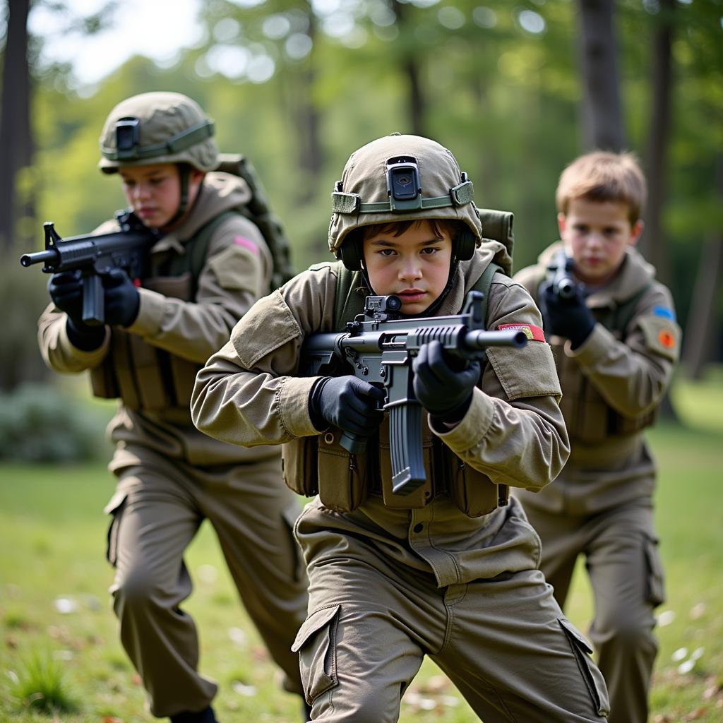 Army Boi Participating in Airsoft Activity