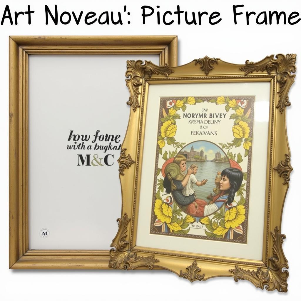 Art Nouveau Frame Paired with Artwork