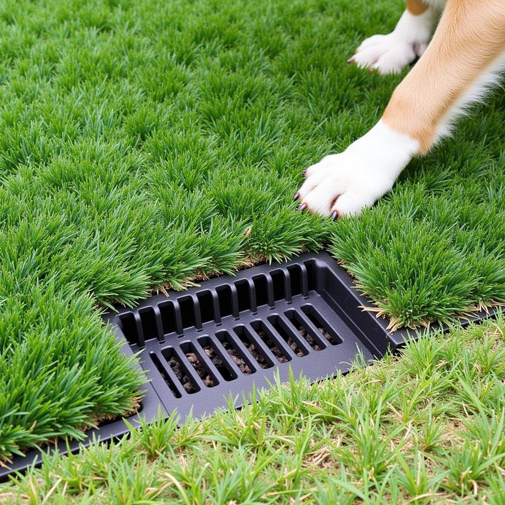 Artificial Grass Dog Potty with Drainage System