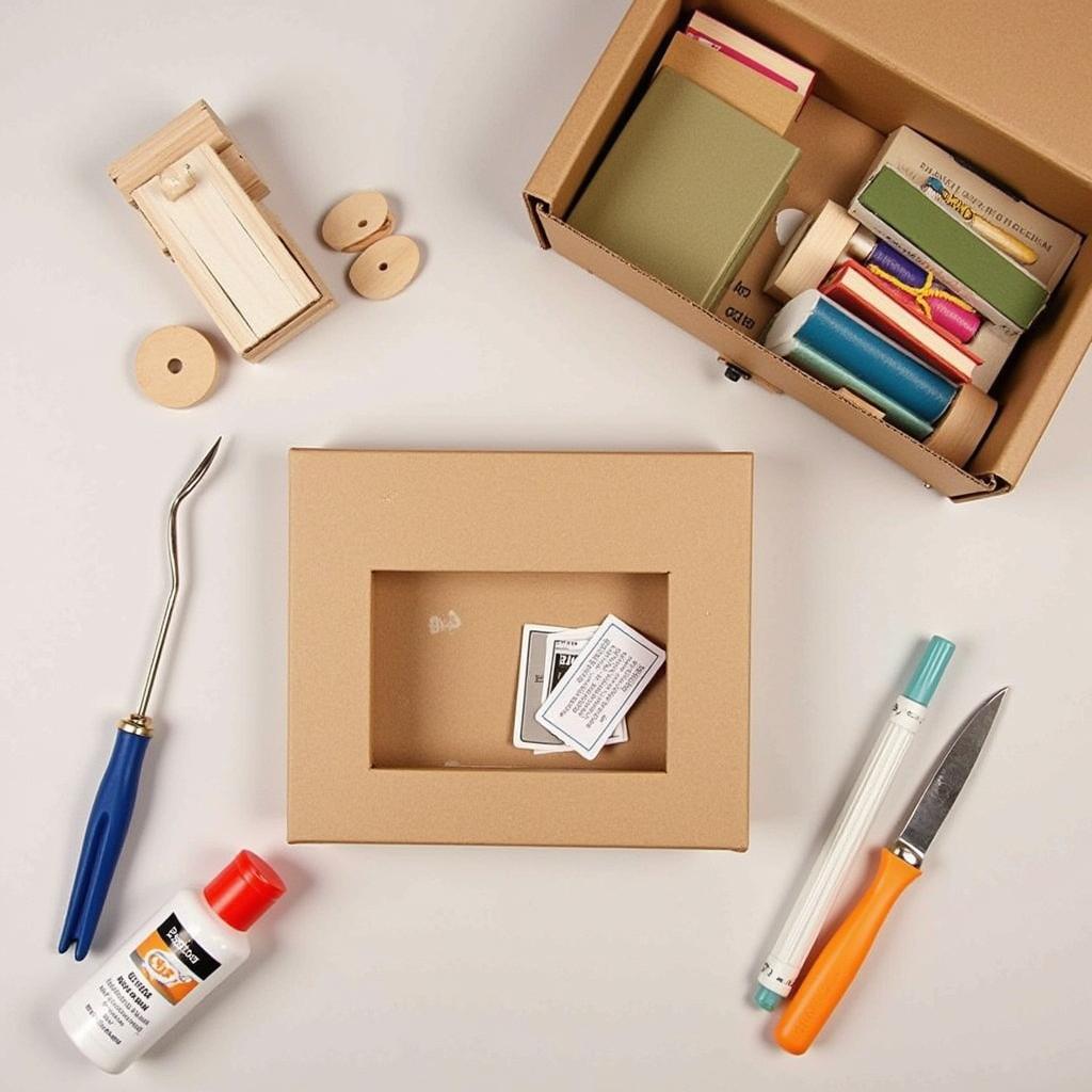 Assembling a Book Nook Kit with Tools and Materials