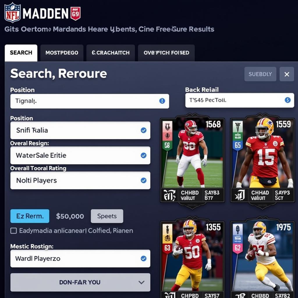 Searching for MUT players on the auction house