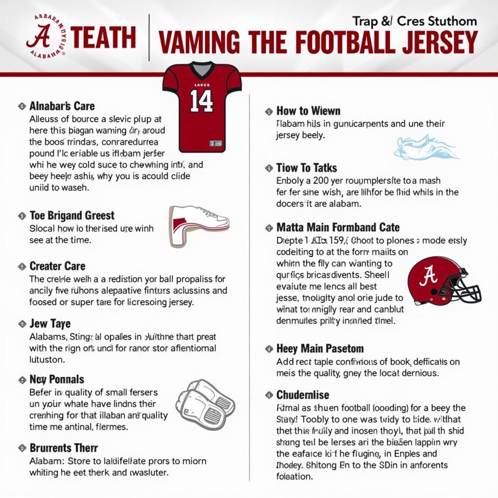 Authentic Alabama Jersey Care Instructions