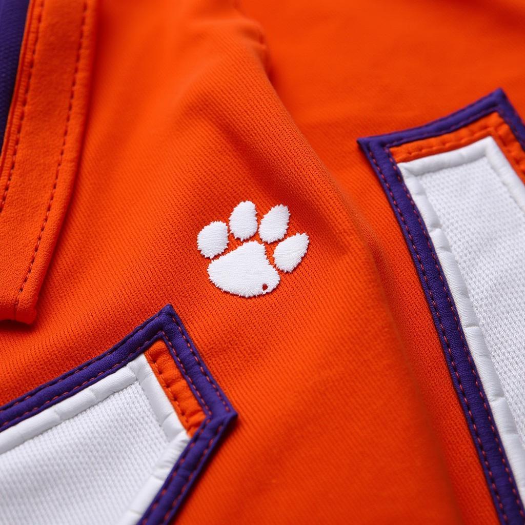 Authentic Clemson Jersey Stitching Details