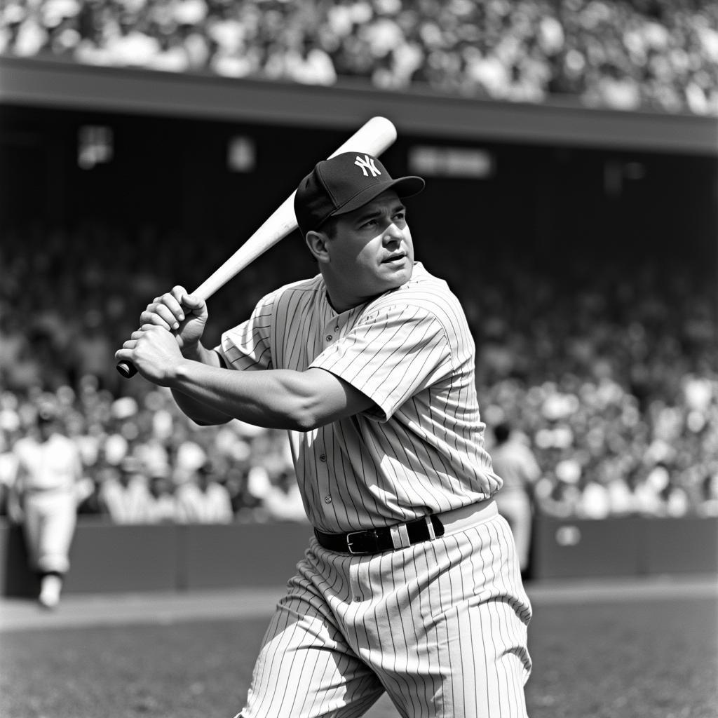 Babe Ruth Swinging for the Fences