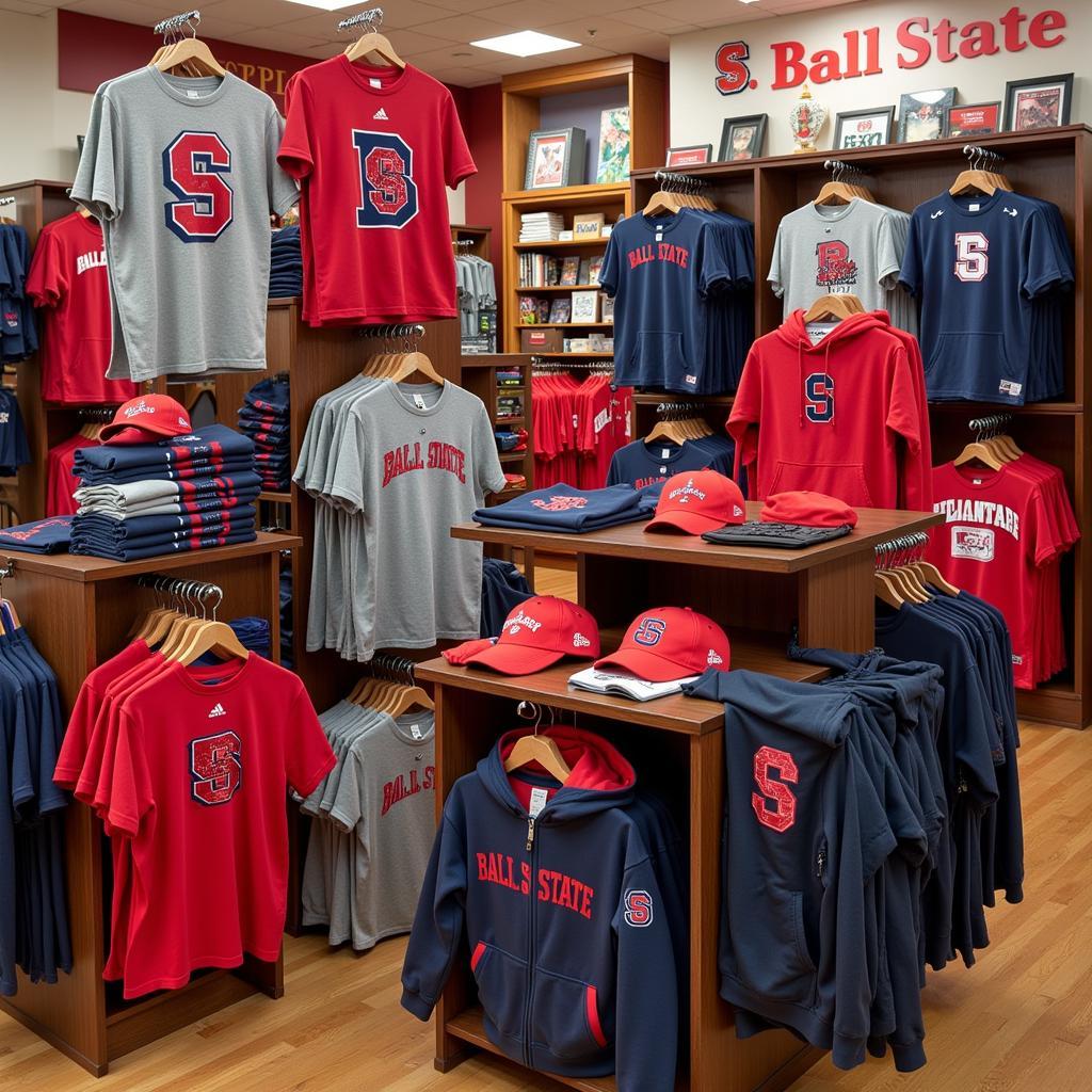 Ball State Bookstore Apparel Display