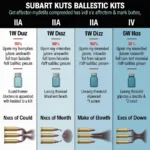 Ballistic Kit Protection Levels Chart