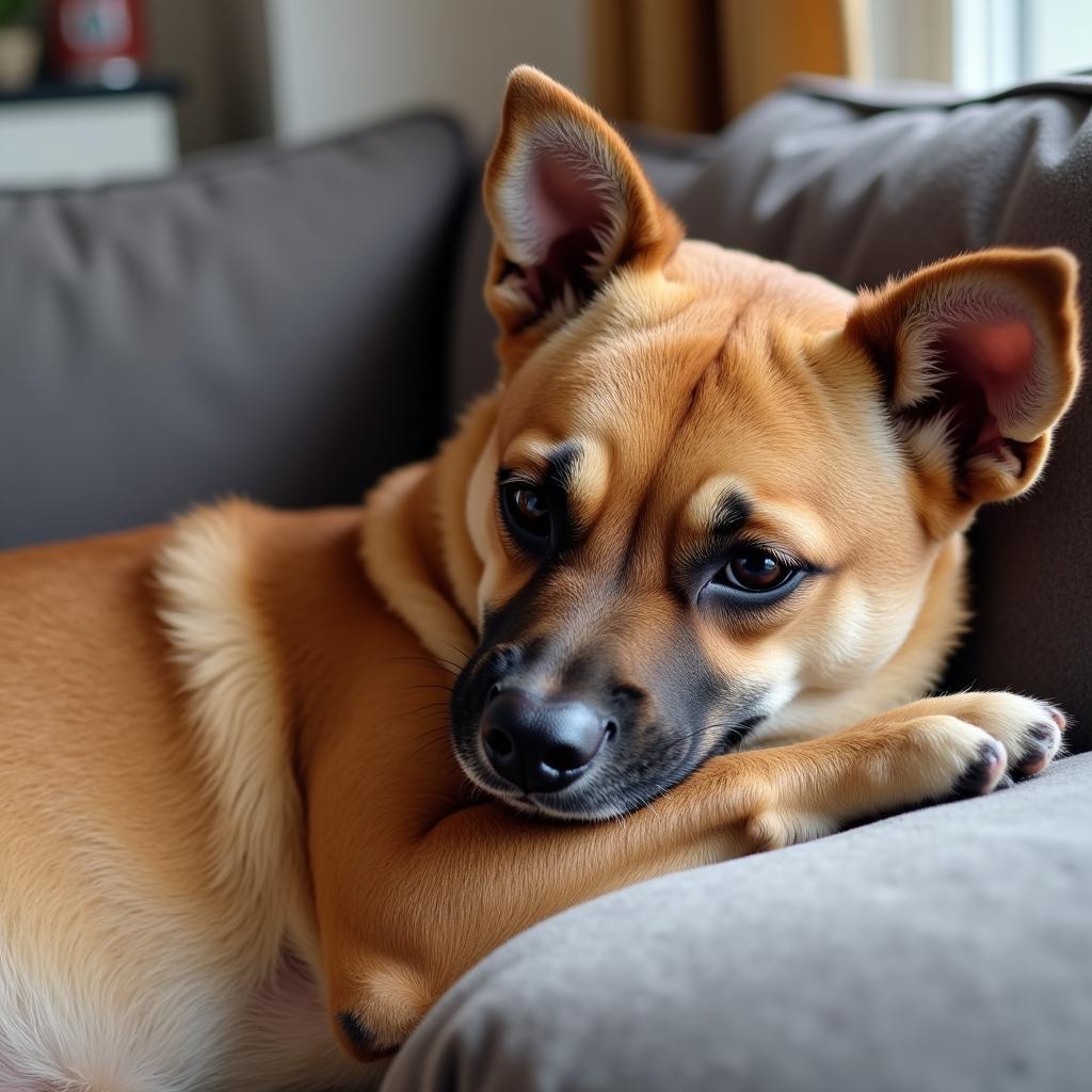 Basenji Pug Mix Cuddling