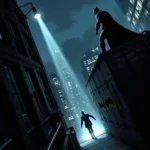 Batman Using Searchlight Tactically