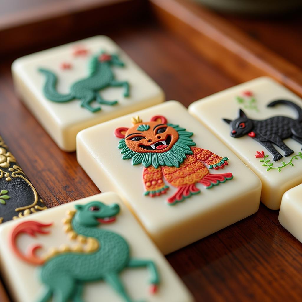 A Beautiful Animal Mahjong Set