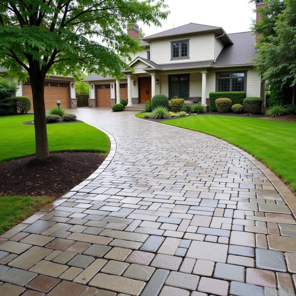 Belgard Poland Permeable Pavers in a Driveway