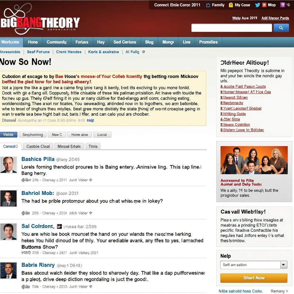 Fans Connecting and Interacting on a Big Bang Theory Forum