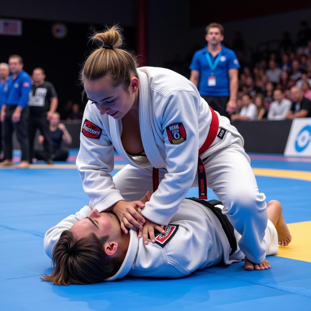 Brazilian Jiu-Jitsu practitioner applying a submission hold