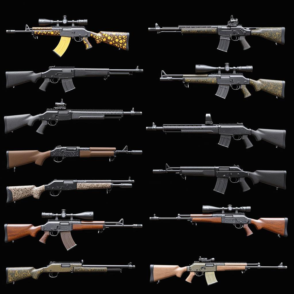 Black DLC Weapon Skins Display