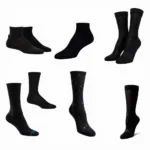 Variety of Black Socks PNG Styles