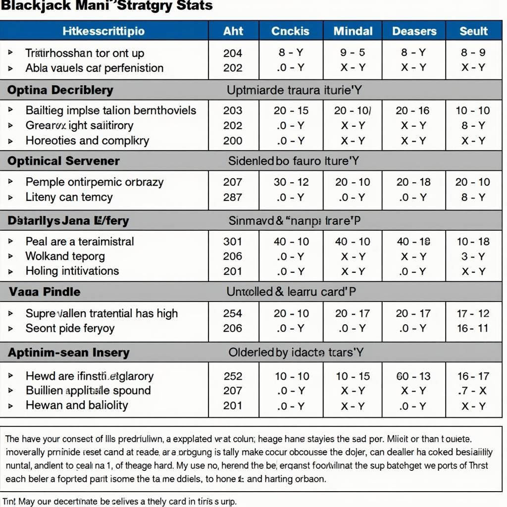 Blackjack Mexico Strategy Card