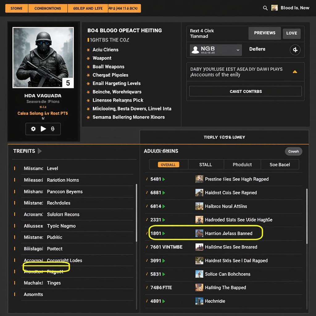 Essential Details in a Black Ops 4 Account Listing