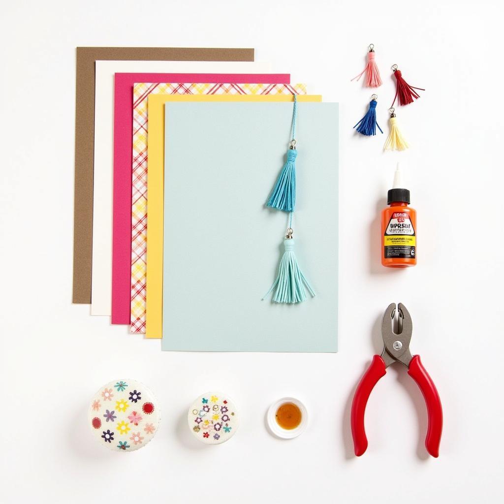 Essential components of a bookmark making kit