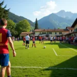 Borgocalcio: A vibrant display of village football in a small Italian town.