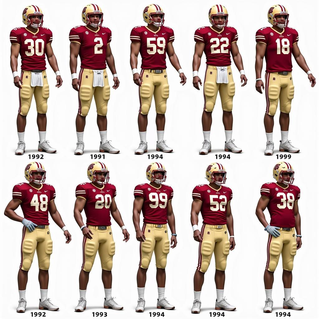 Boston College Football Uniforms Through the Years