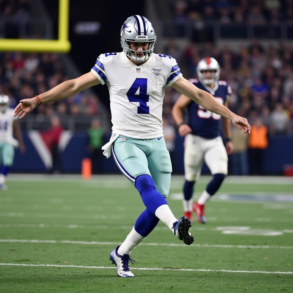 Brandon Aubrey Kicking for the Dallas Cowboys