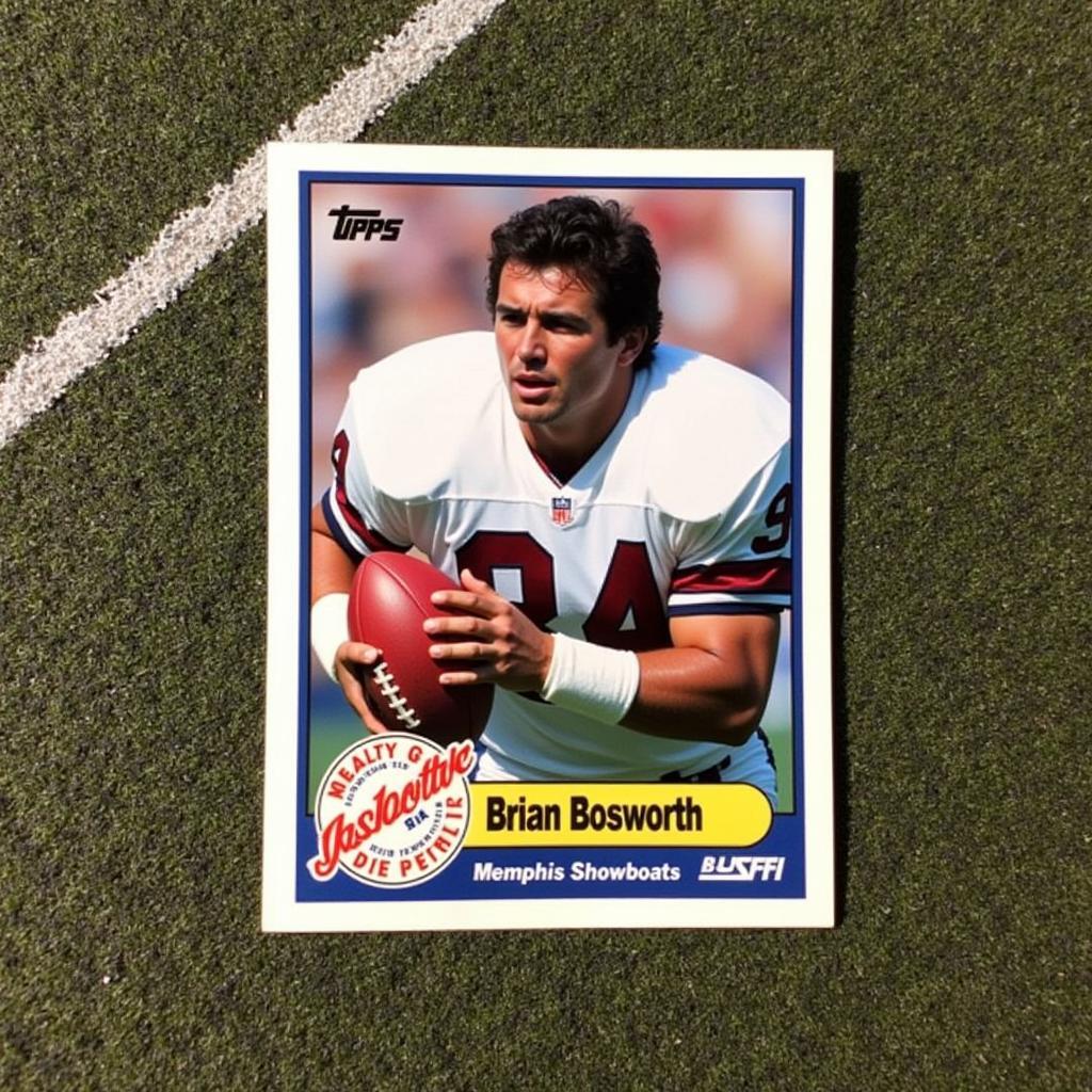 Brian Bosworth USFL Memphis Showboats Card