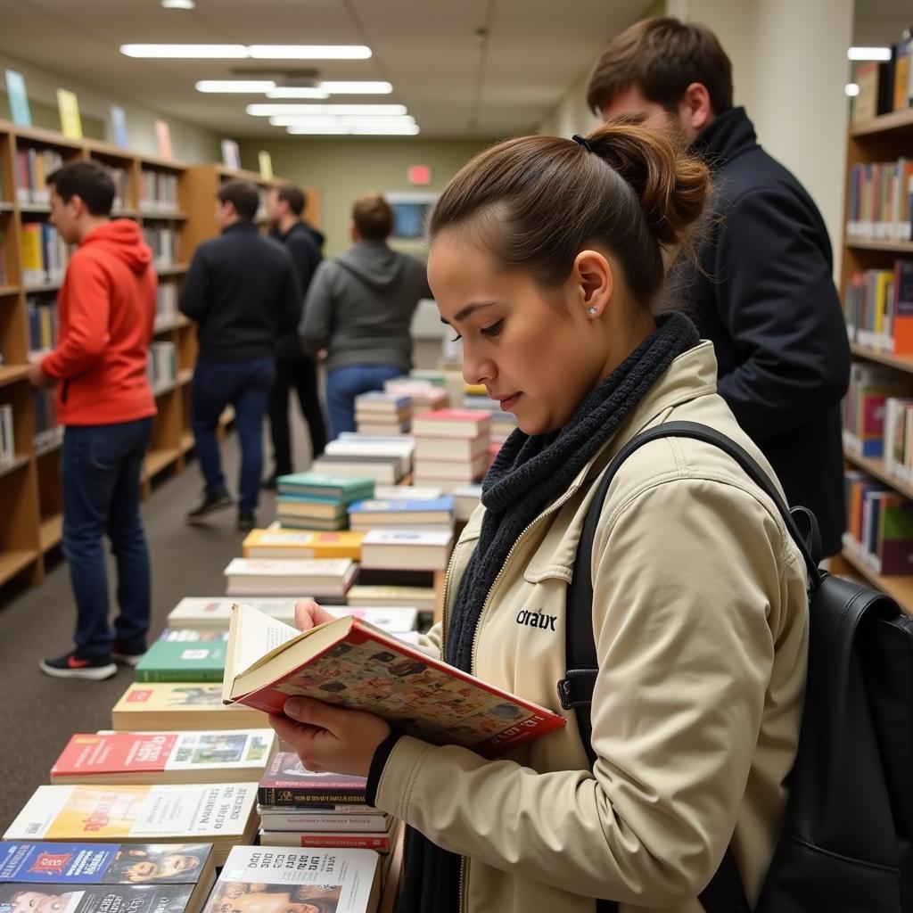 Browsing Library Books for Sale