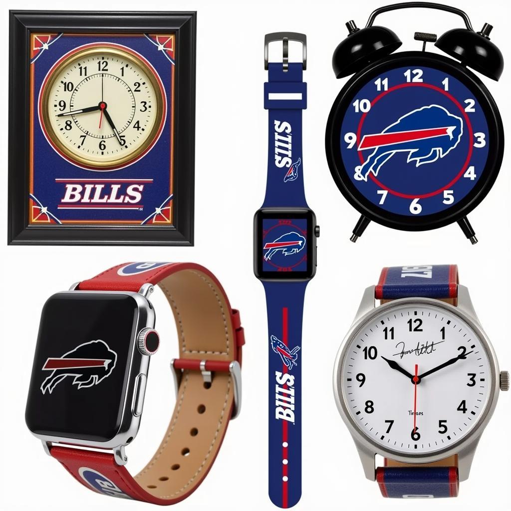 Various Buffalo Bills Clocks